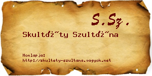 Skultéty Szultána névjegykártya